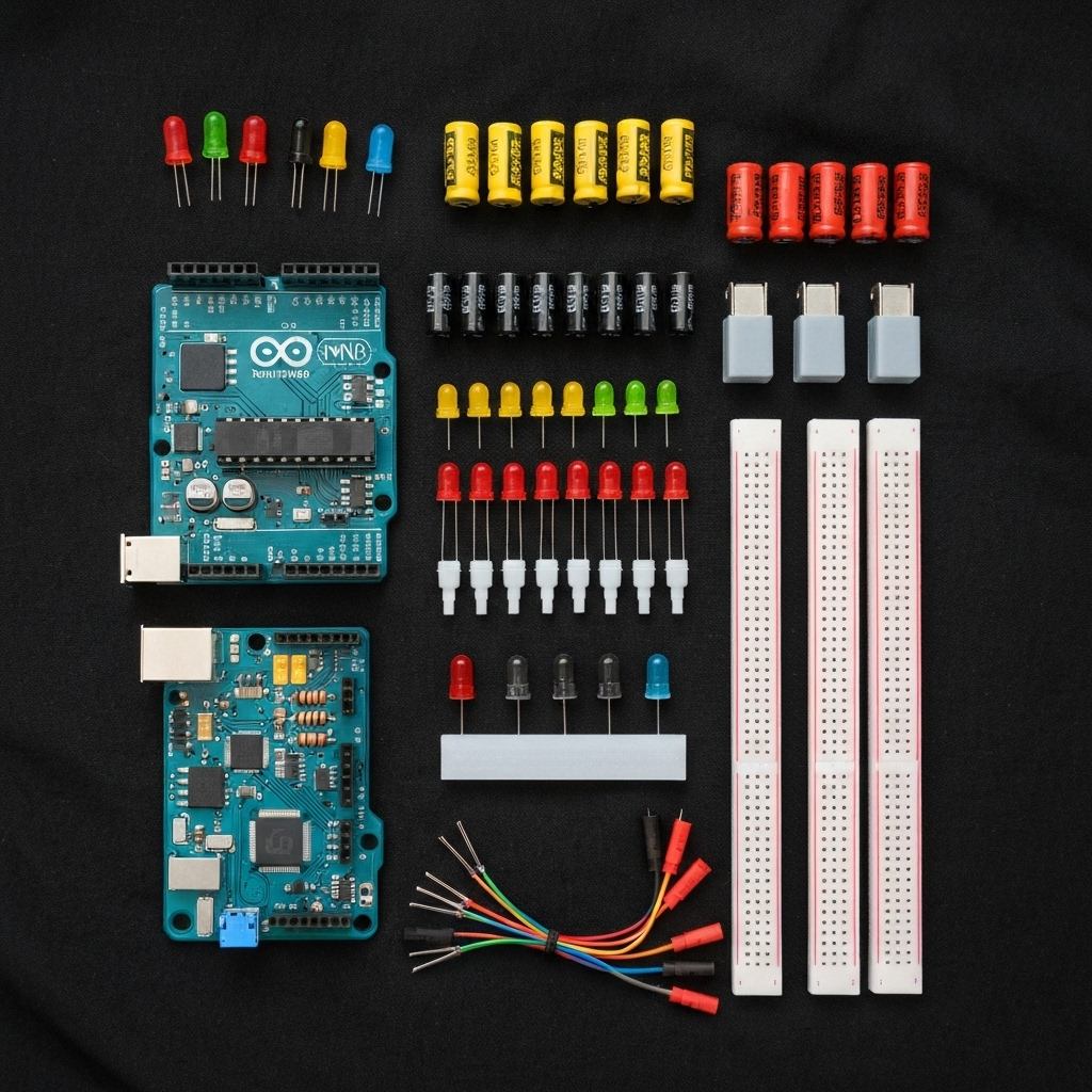 Kit básico de iniciación a la electrónica