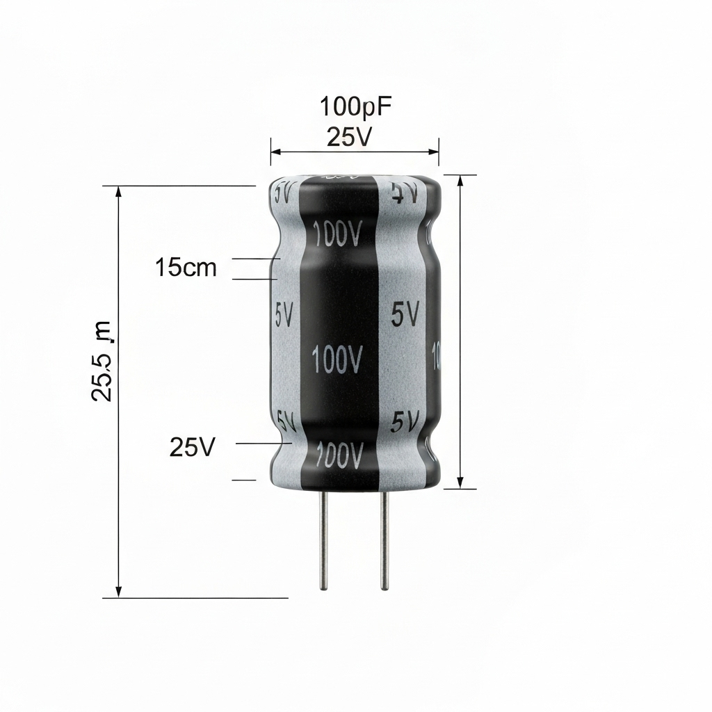 Condensador electrolítico 100µF 25V