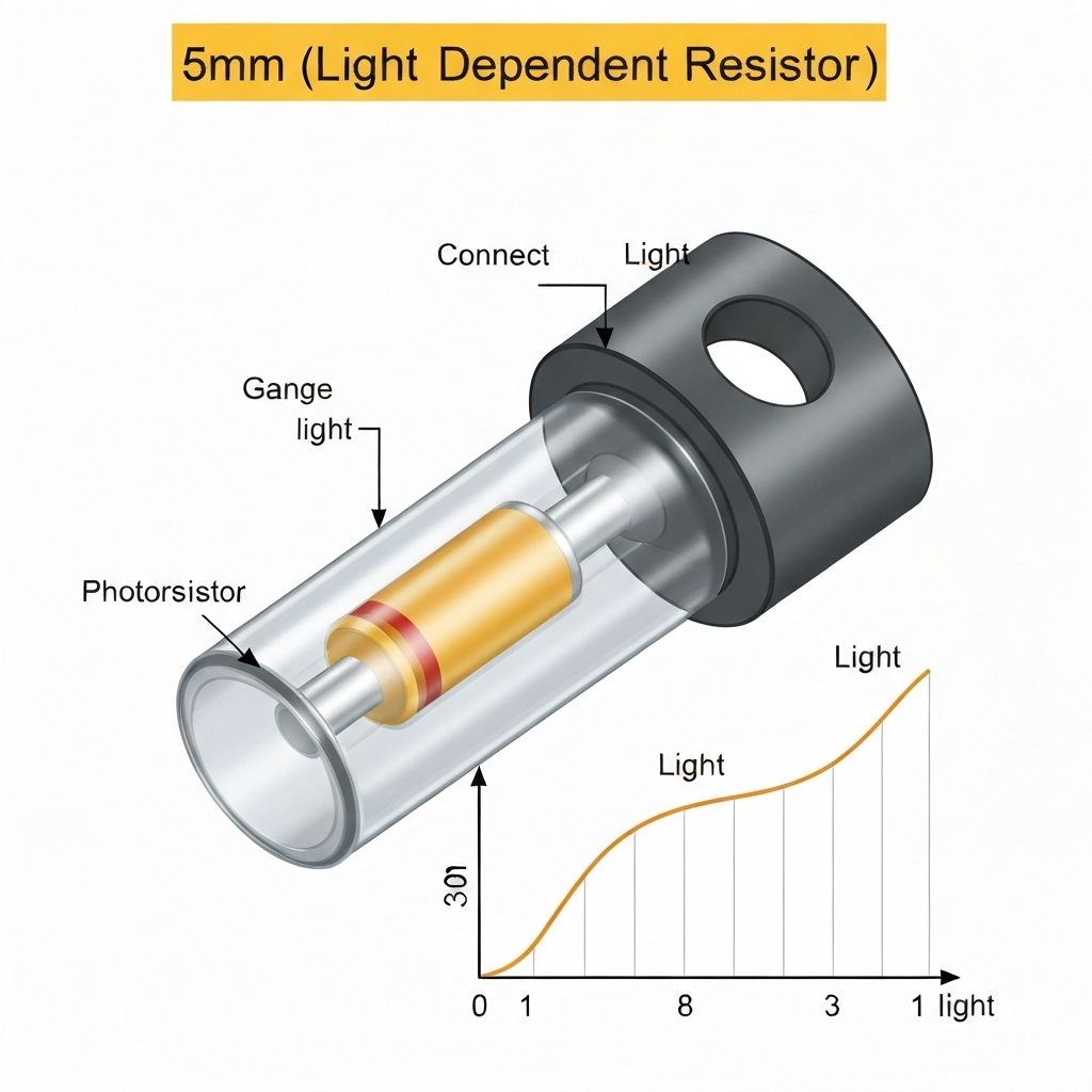 Sensor de luz LDR 5mm